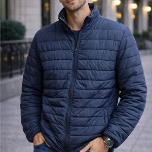 Men's Blue Puffer Jacket